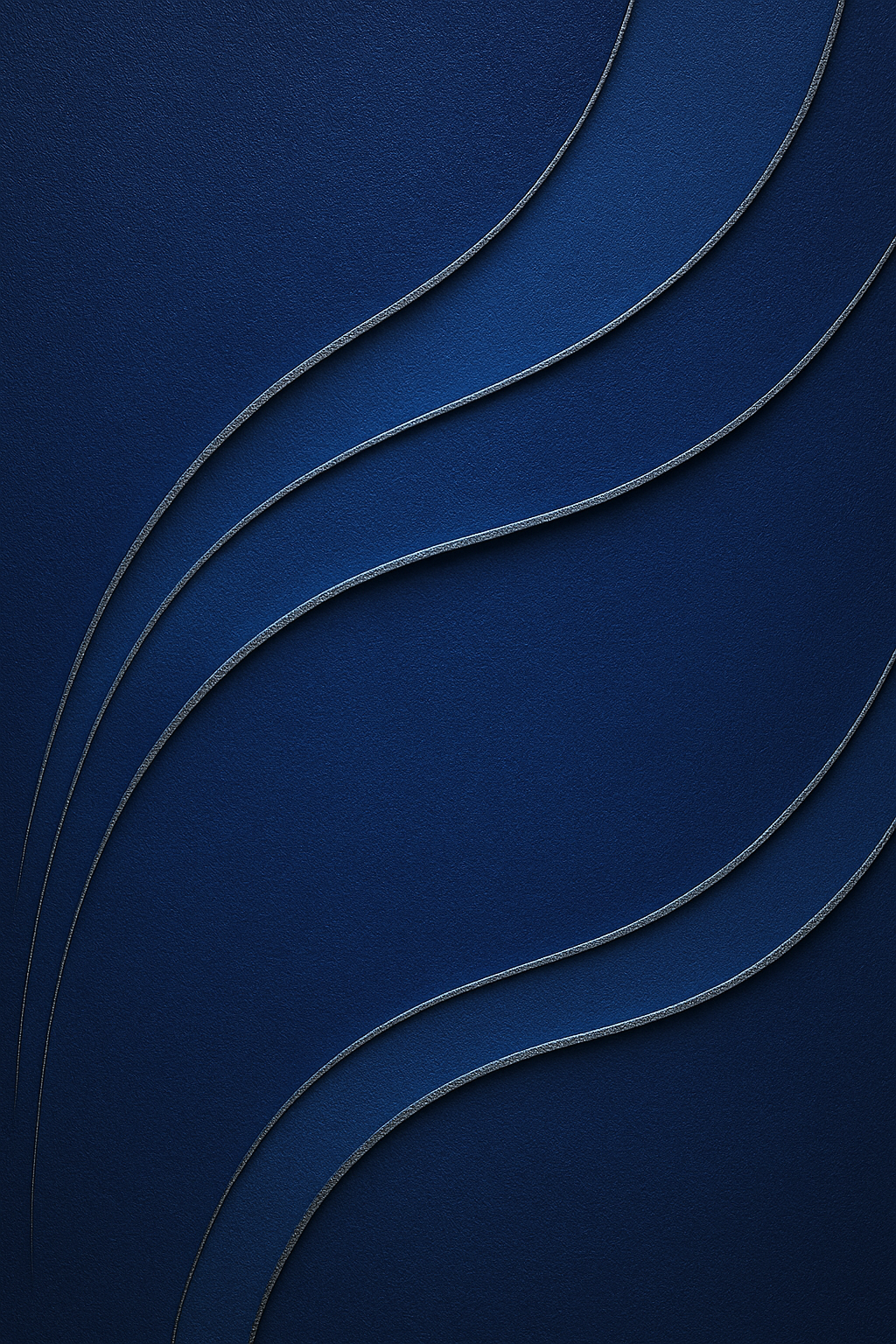 Cobalt Flow – Modern Blue Abstract with Silver Lines