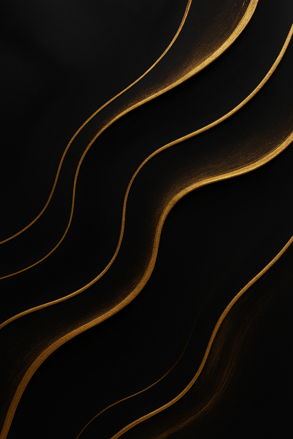 Elegant Gold Tendrils on Black