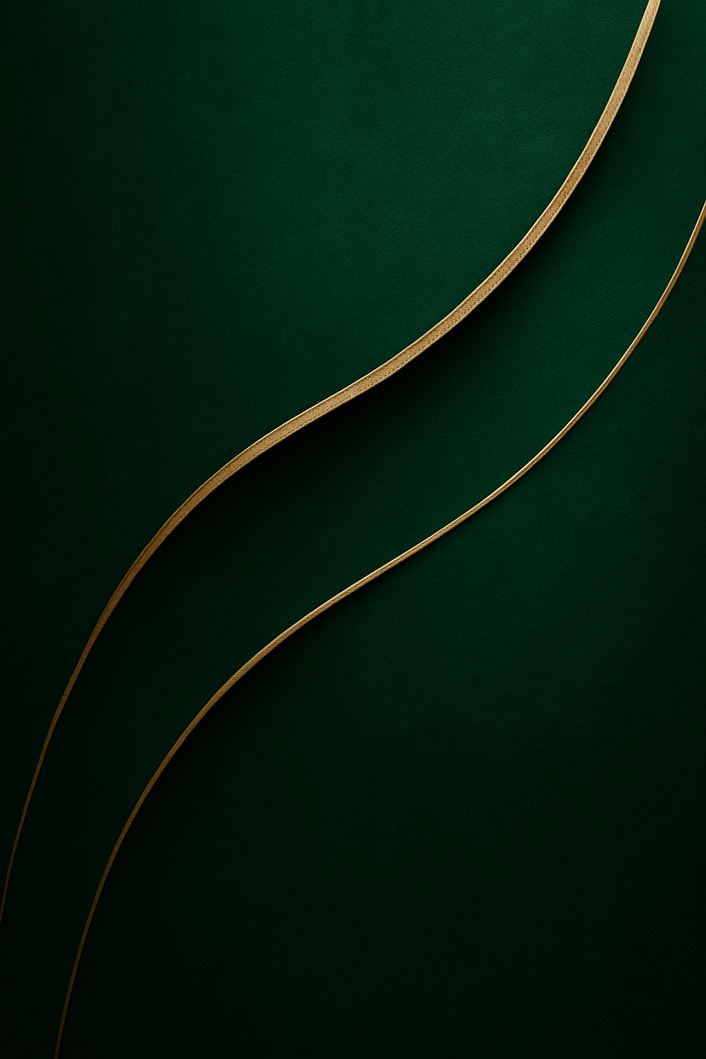 Elegant Gold Curves on Deep Emerald