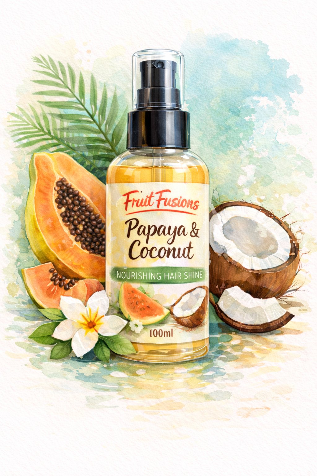 Papaya & Coconut Nourishing Hair Shine 100ml – Fruit Fusions