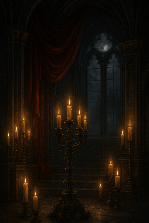 Gothic Cathedral Under Moonlight II