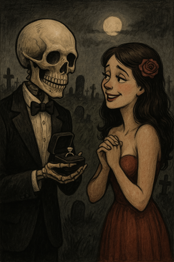 Romance in a Moonlit Graveyard