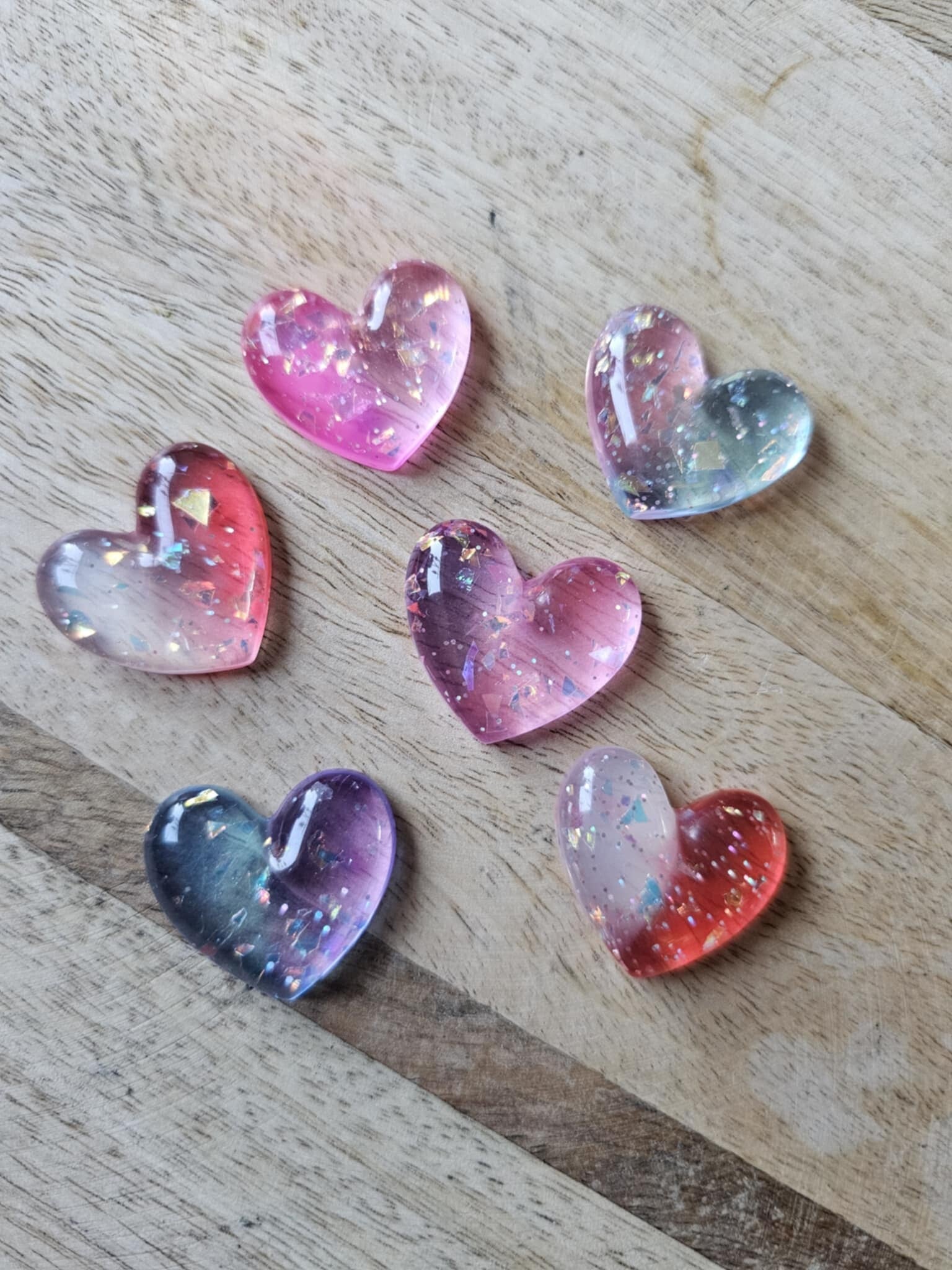 Loose parts, 2 kleurig hart groot