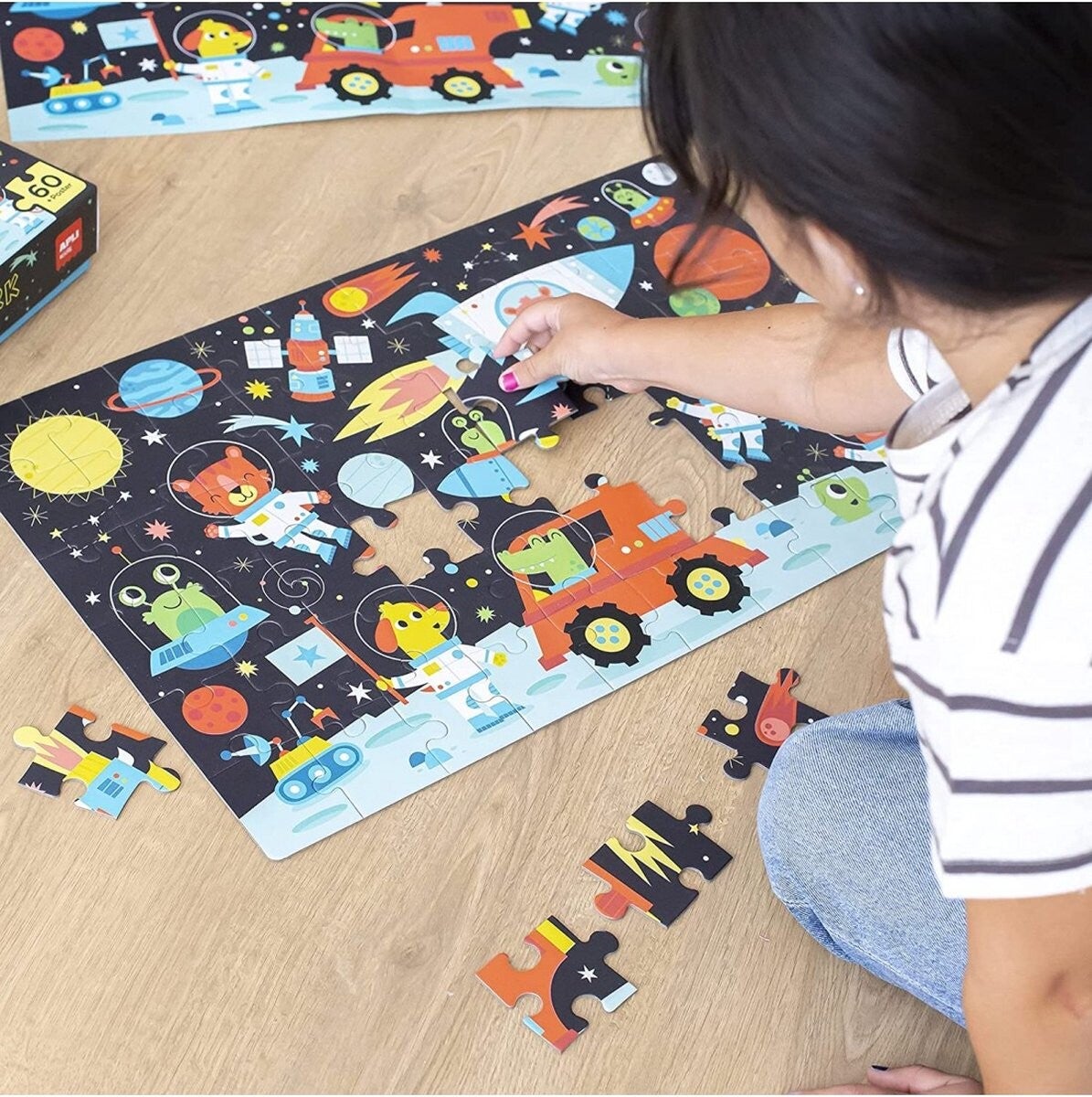 Apli. glow in the dark puzzel ruimte