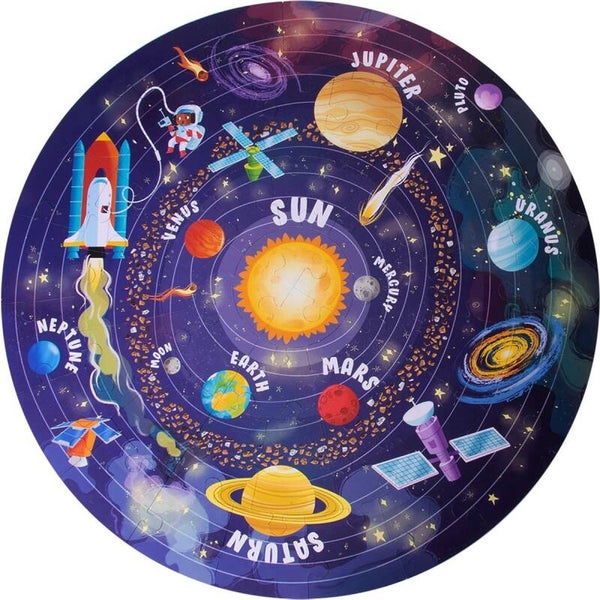 Apli, Zonnestelsel vloerpuzzel, 48 stukjes