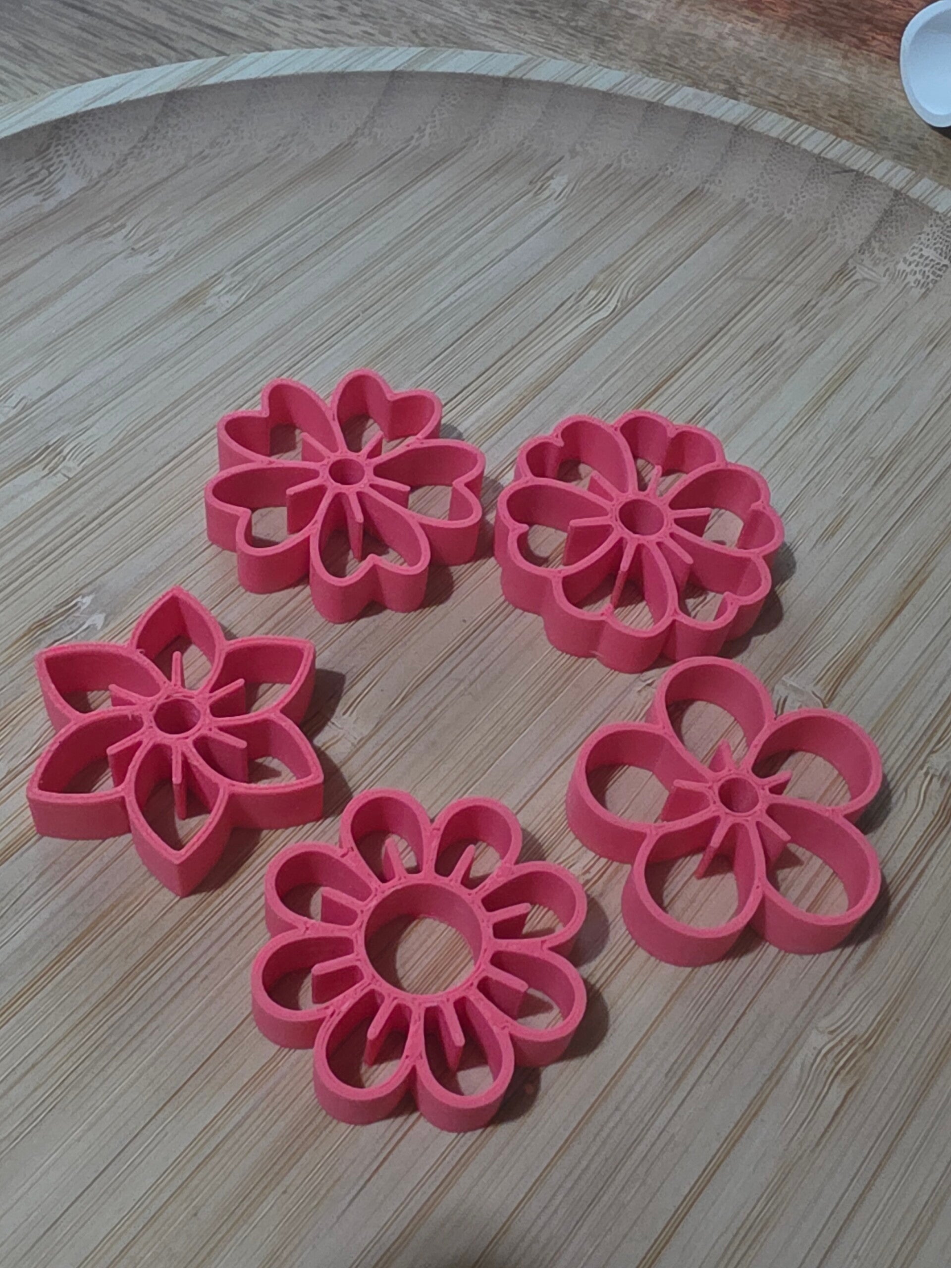 Bloemen uitsteekvormen, roze