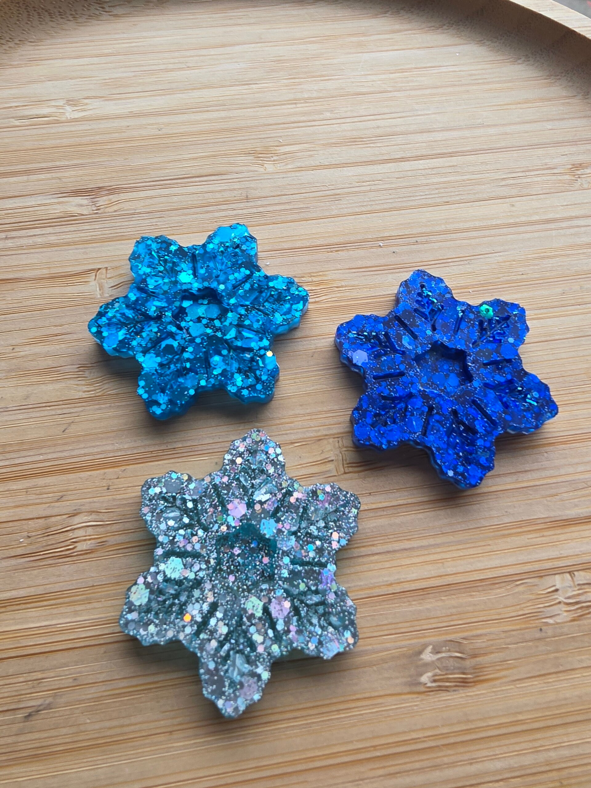 Epoxy grote sneeuwvlokken groot, set 4