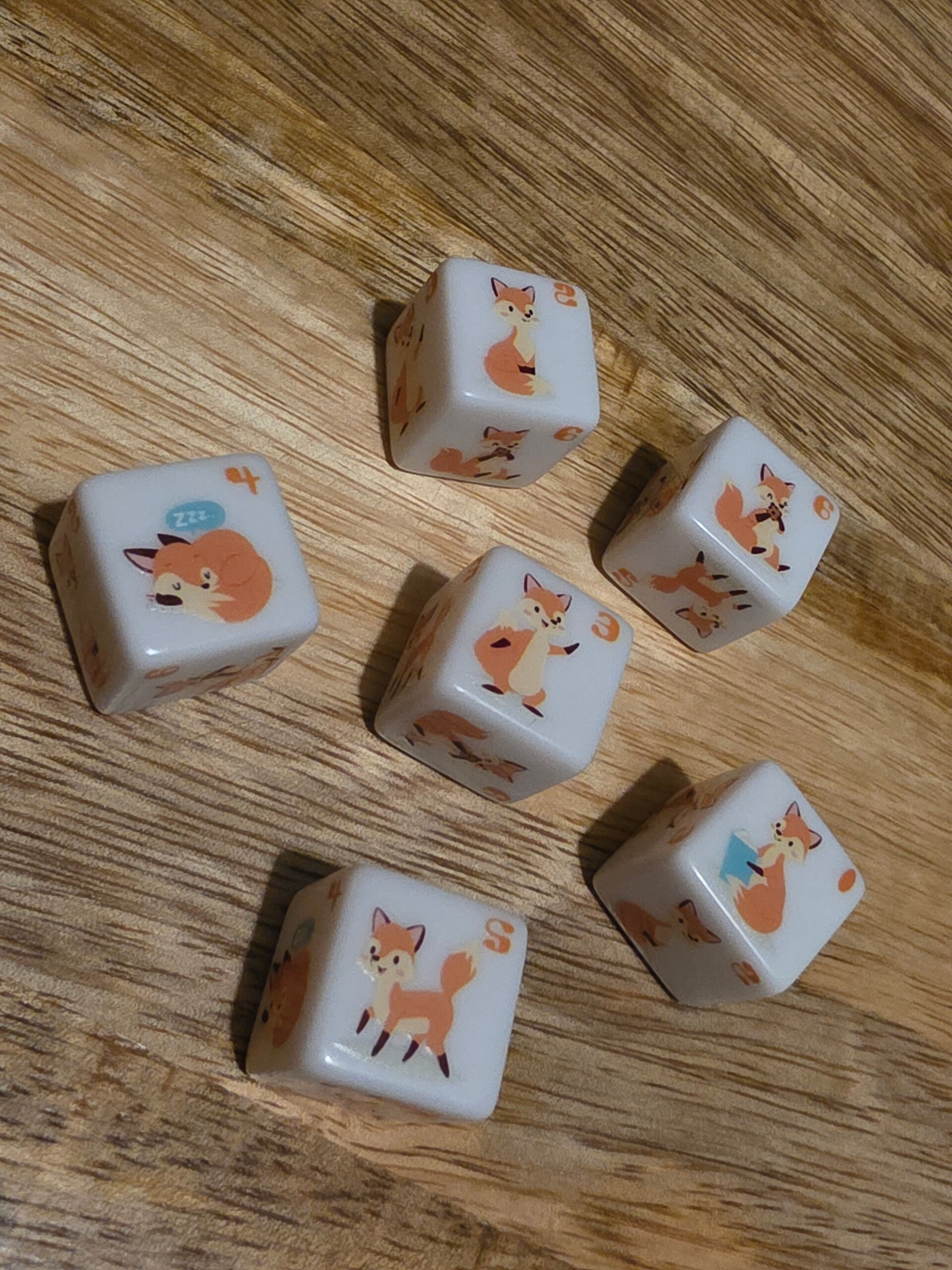 Thema dobbelsteen, vosjes