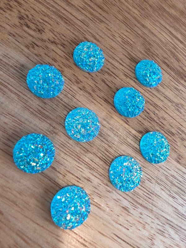 Loose parts, glimmende diamanten lichtblauw