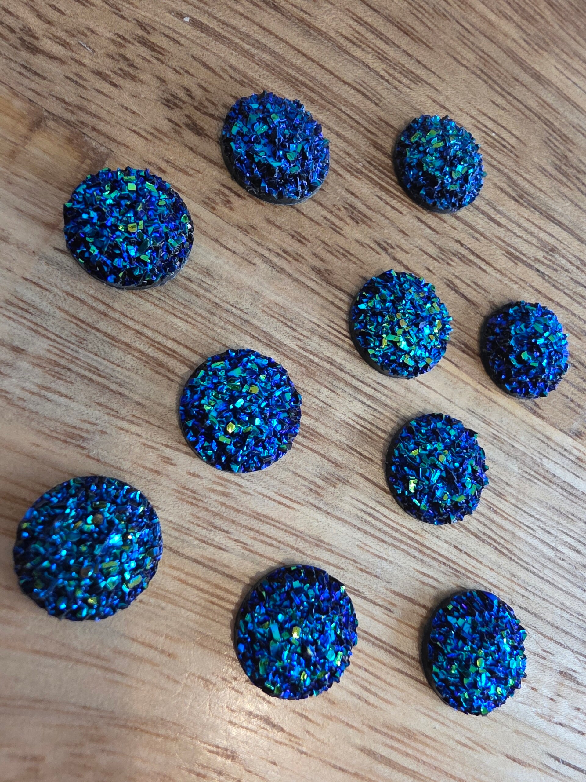 Loose parts, glimmende diamanten zwart/ donkerblauw