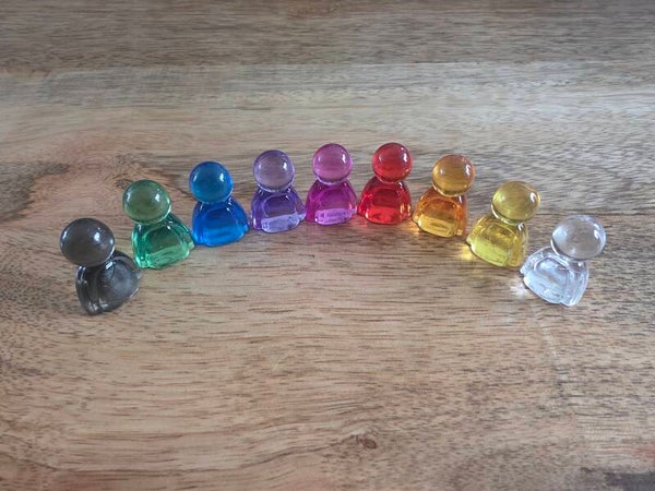 Doorzichtige pionnetjes