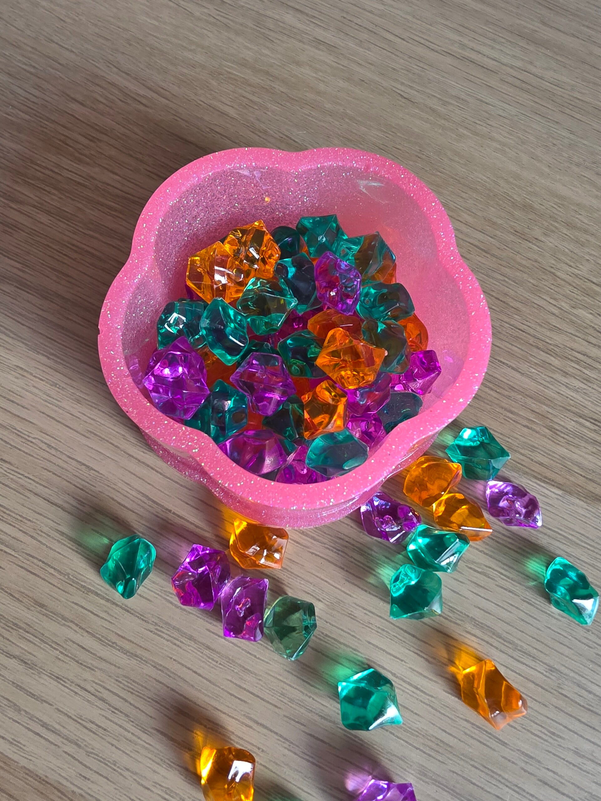 Epoxy, bloembakje roze