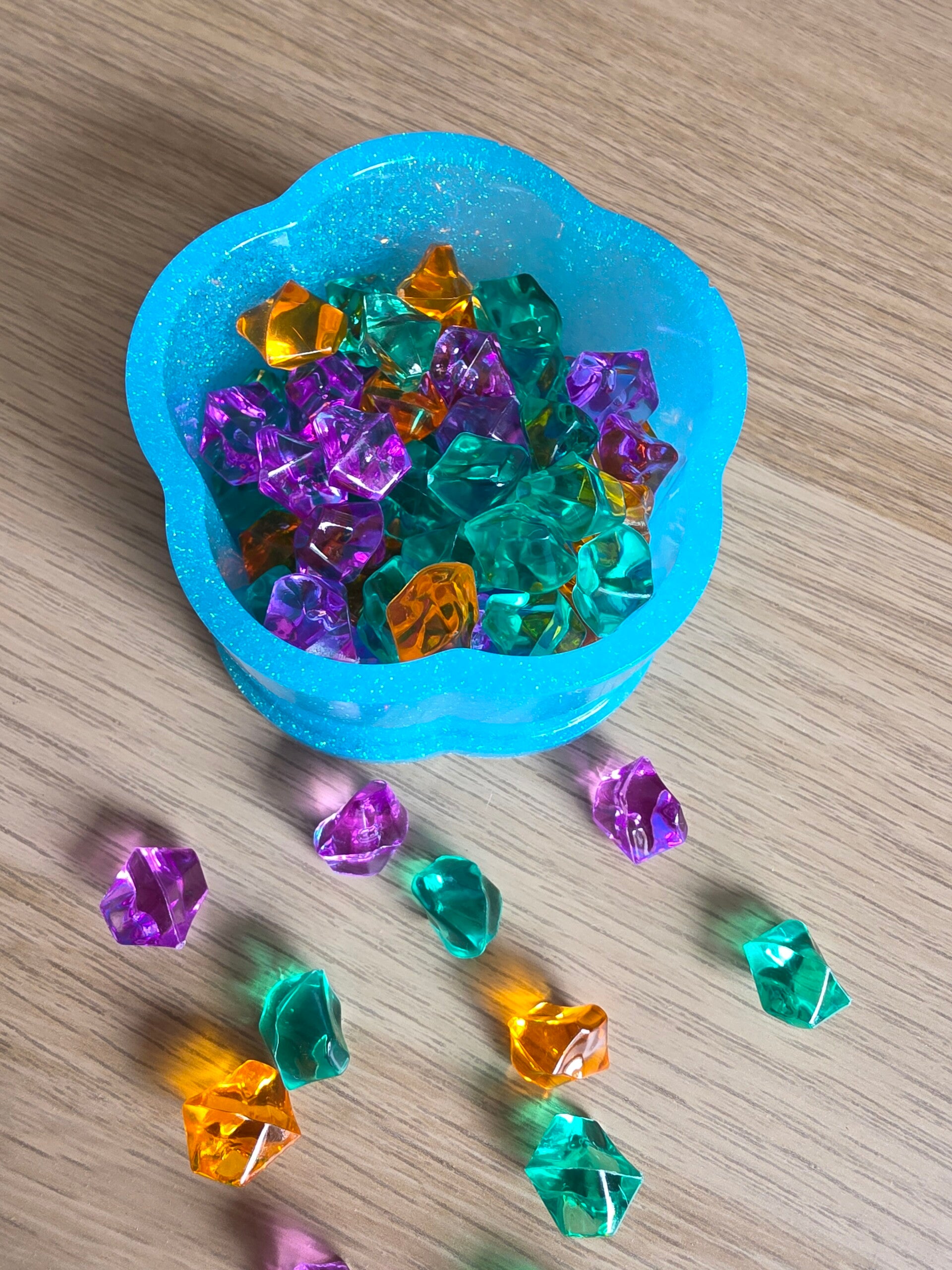 Epoxy, bloembakje blauw