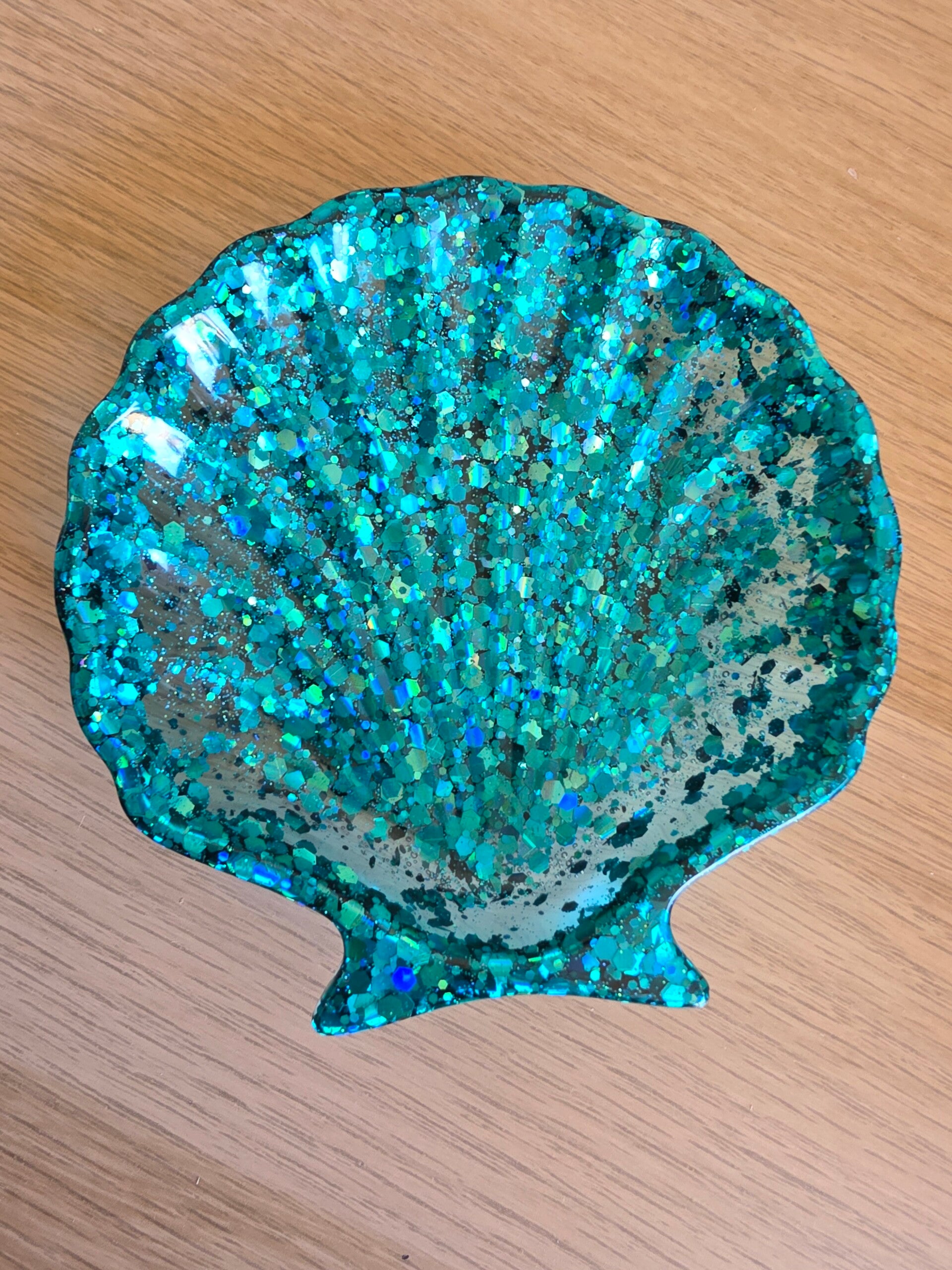 Epoxy, schelpenbakje turquoise