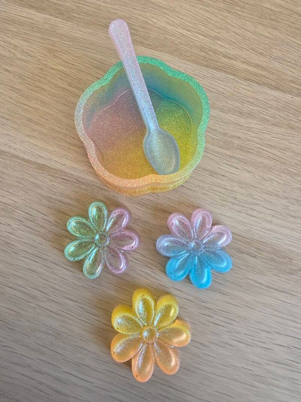 Epoxy pastel bakjes set