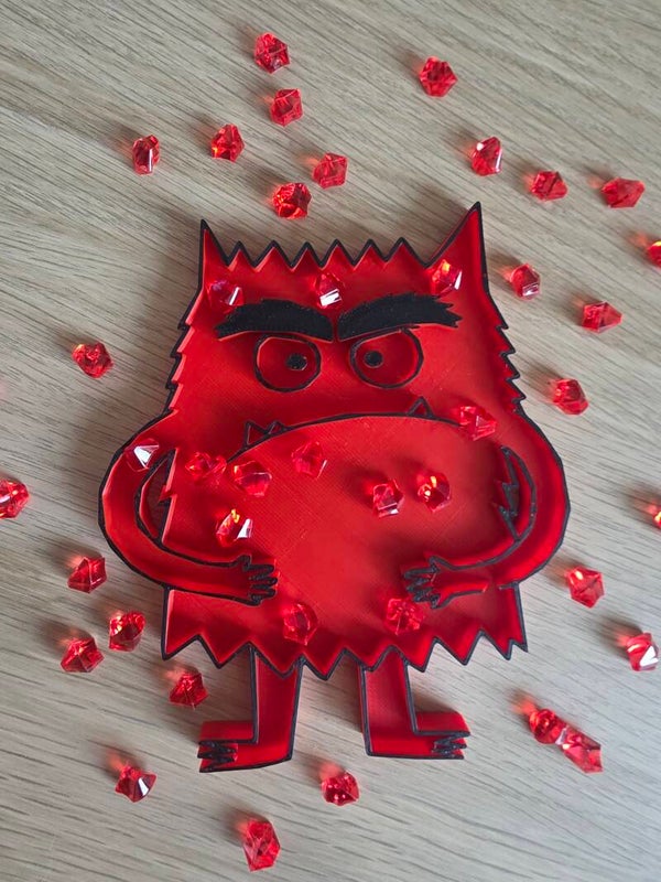 Vulvorm, kleurenmonster boos