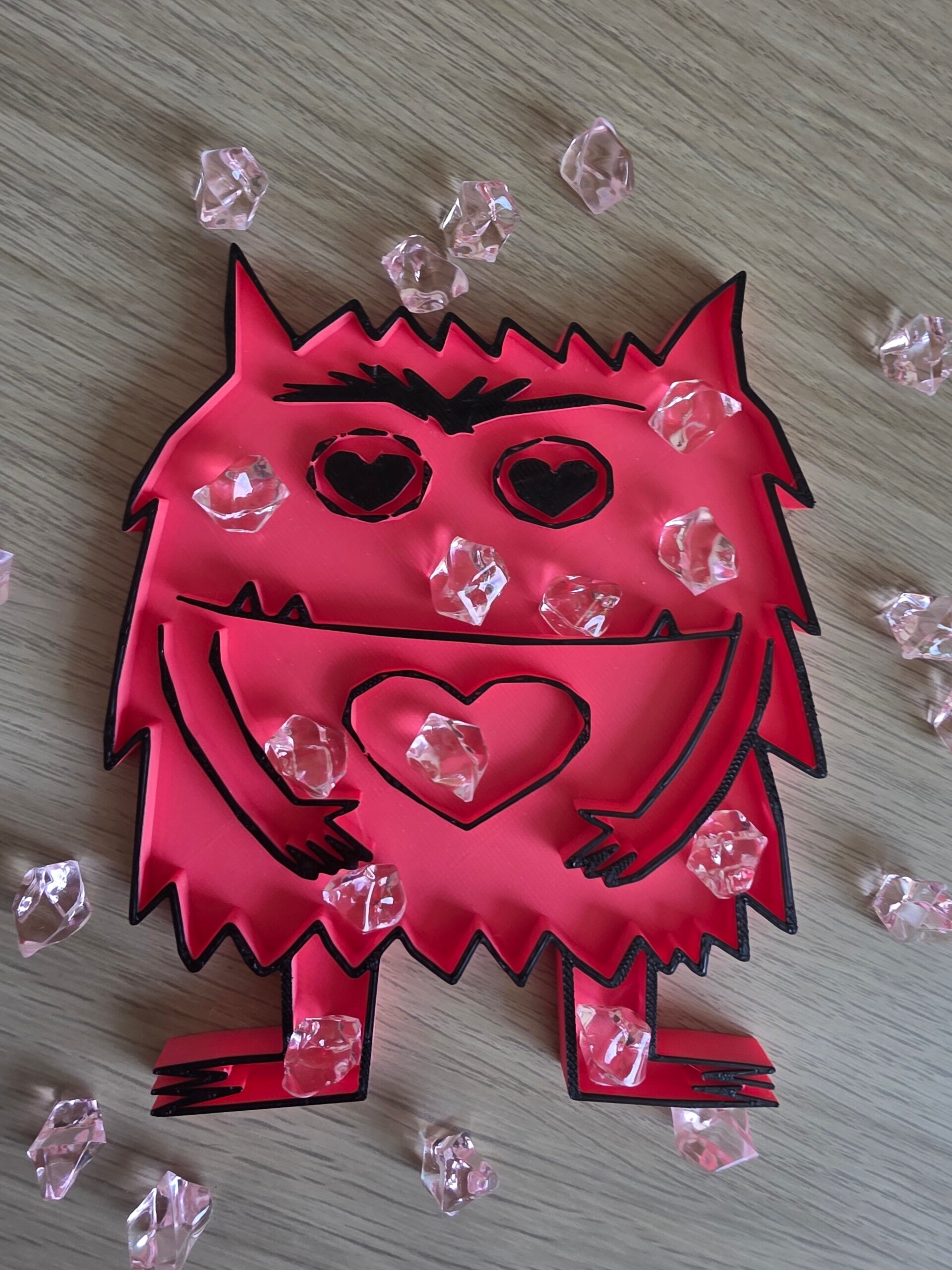 Vulvorm, kleurenmonster verliefd