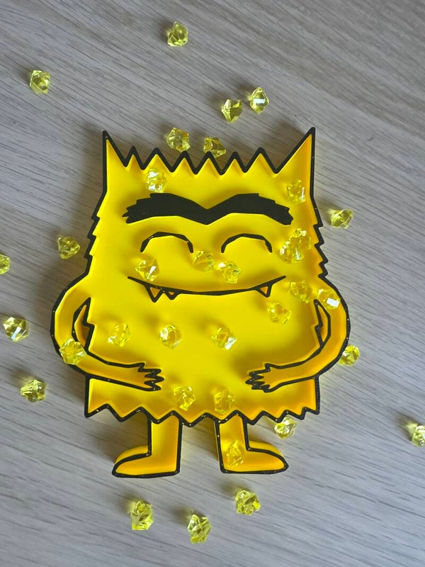 Vulvorm, kleurenmonster blij