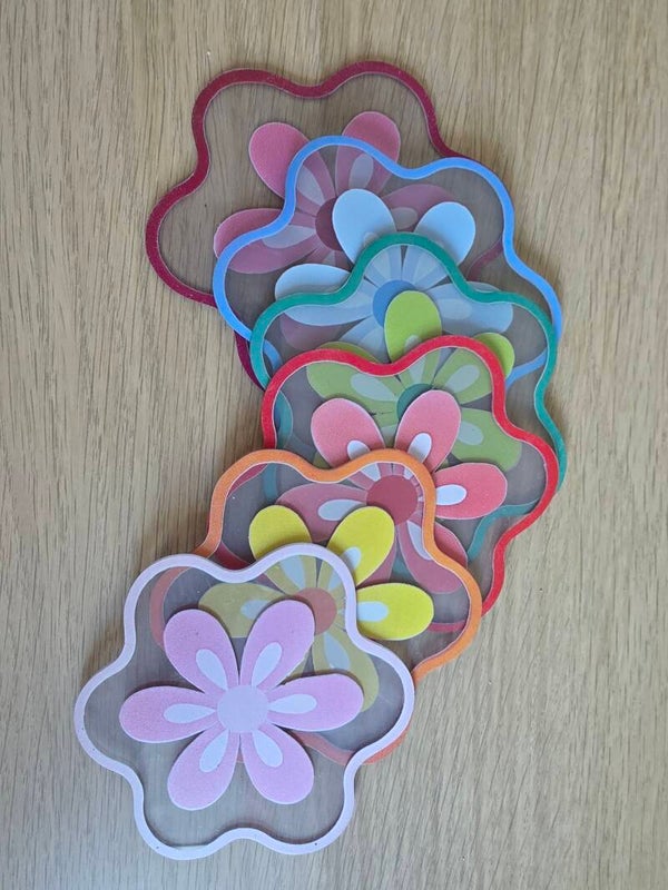 Acryl plaatjes bloem