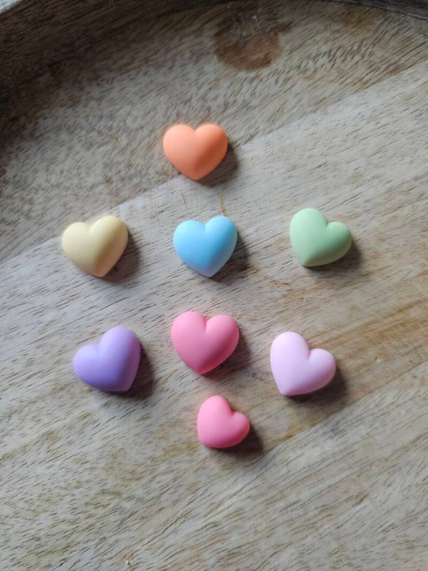 Loose parts, pastel harten groot