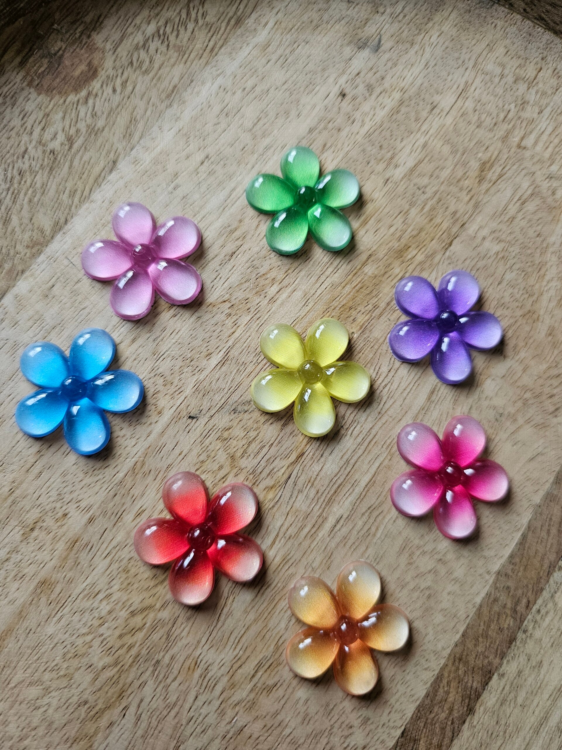 Loose parts, regenboog bloem groot