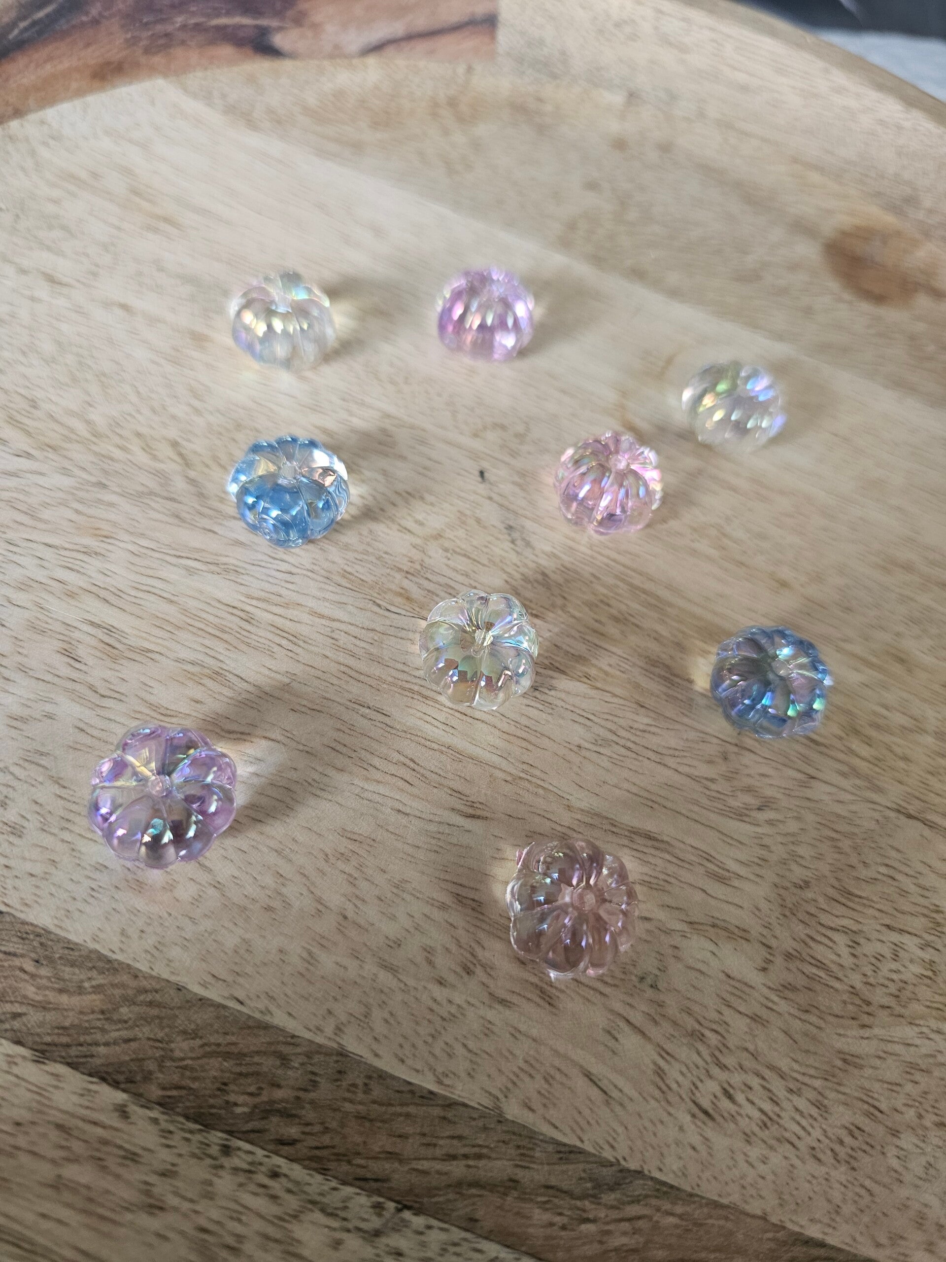 Loose parts, regenboog pompoenen