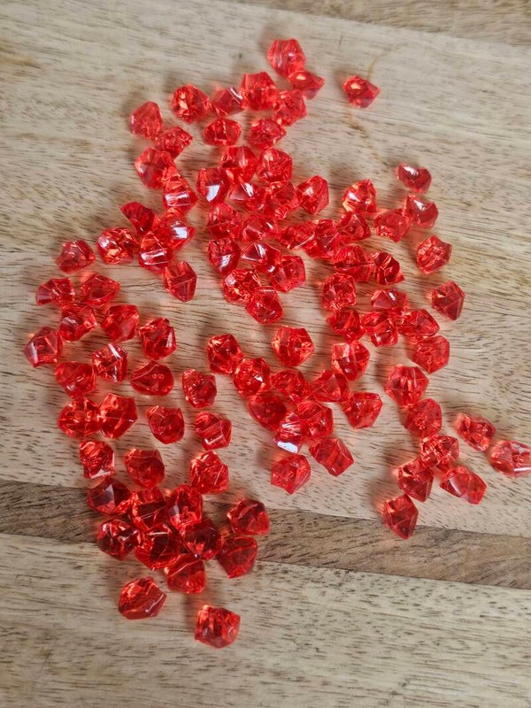 Loose parts, diamanten rood (klein)