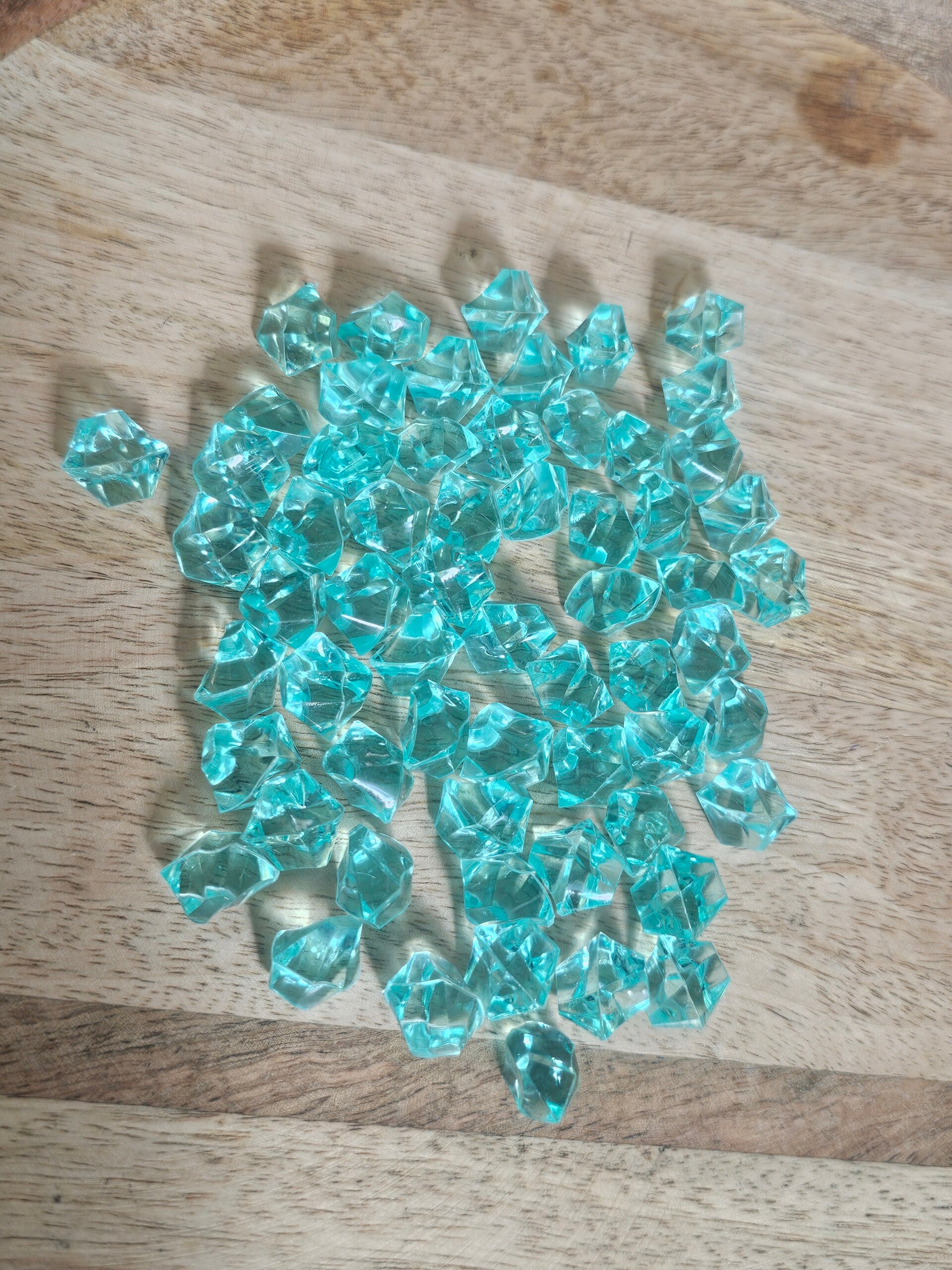 Loose parts, diamanten turquoise (middel)