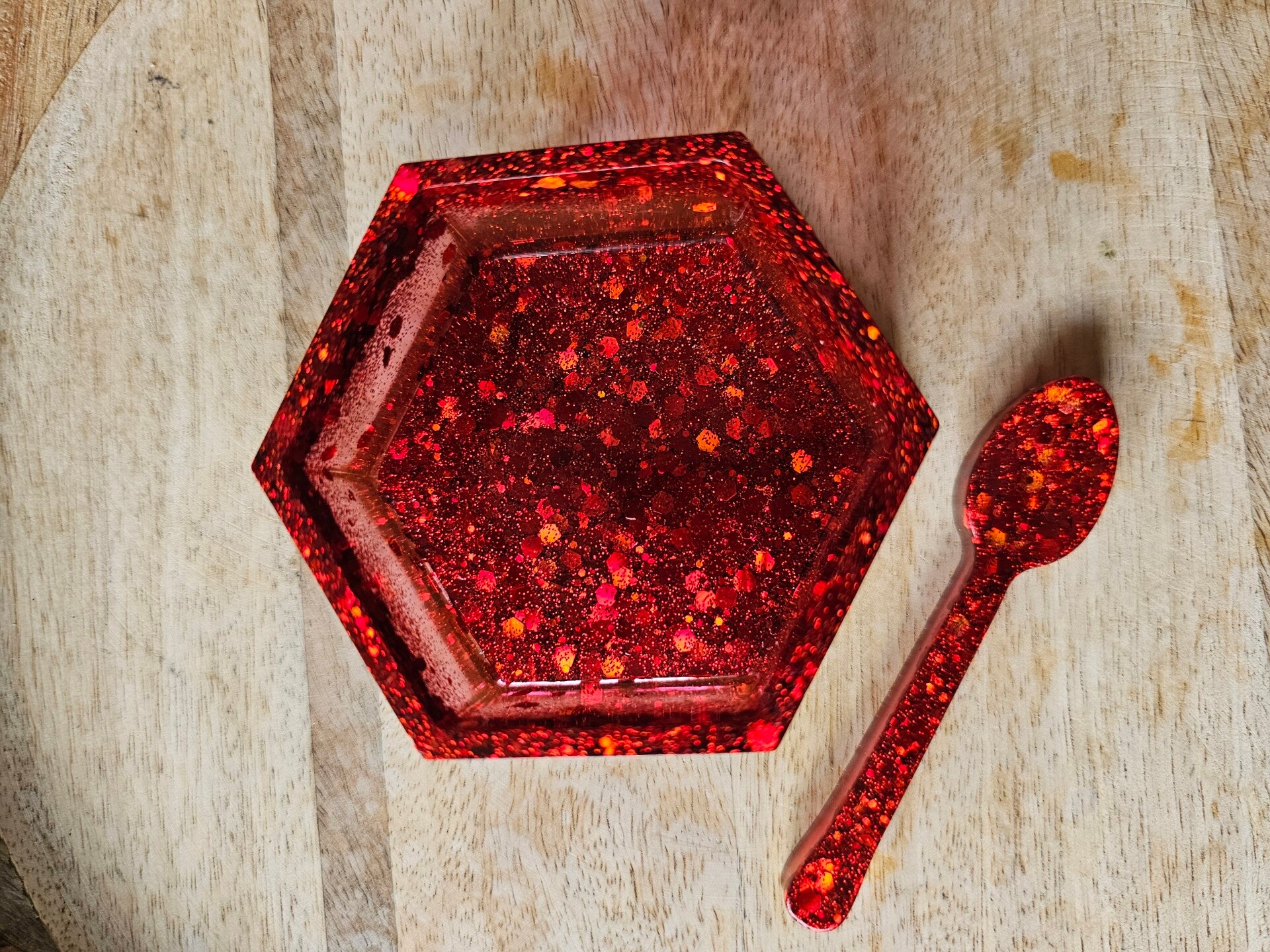 Regenboog hexagon bakje, rood