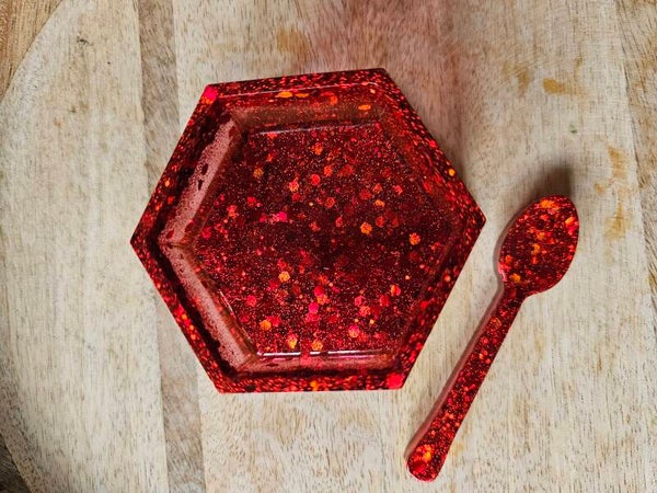 Regenboog hexagon bakje, rood