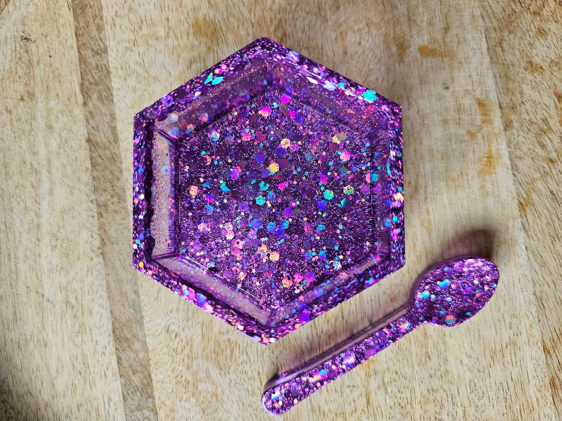 Regenboog hexagon bakje, lila