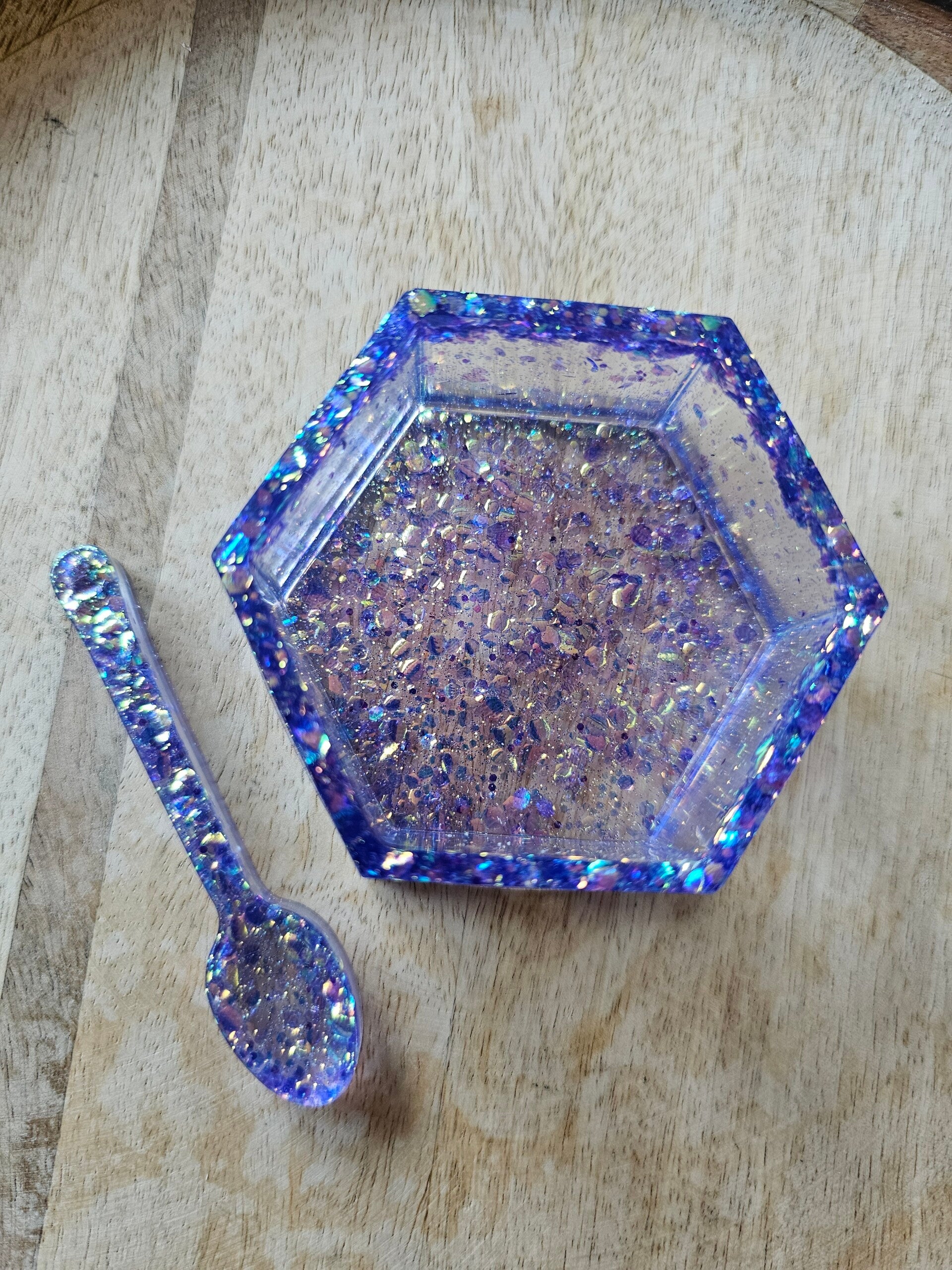 Parelmoer, hexagon bakje