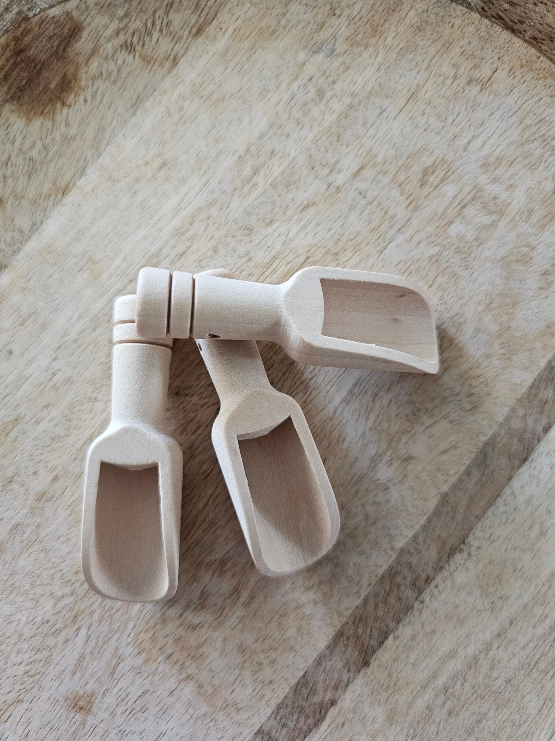 Houten lepel, 2 streepjes