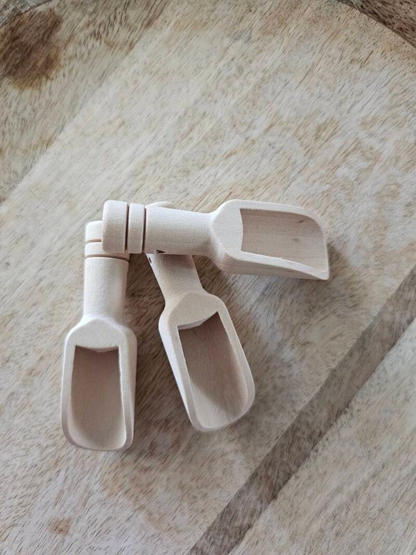 Houten lepel, 2 streepjes