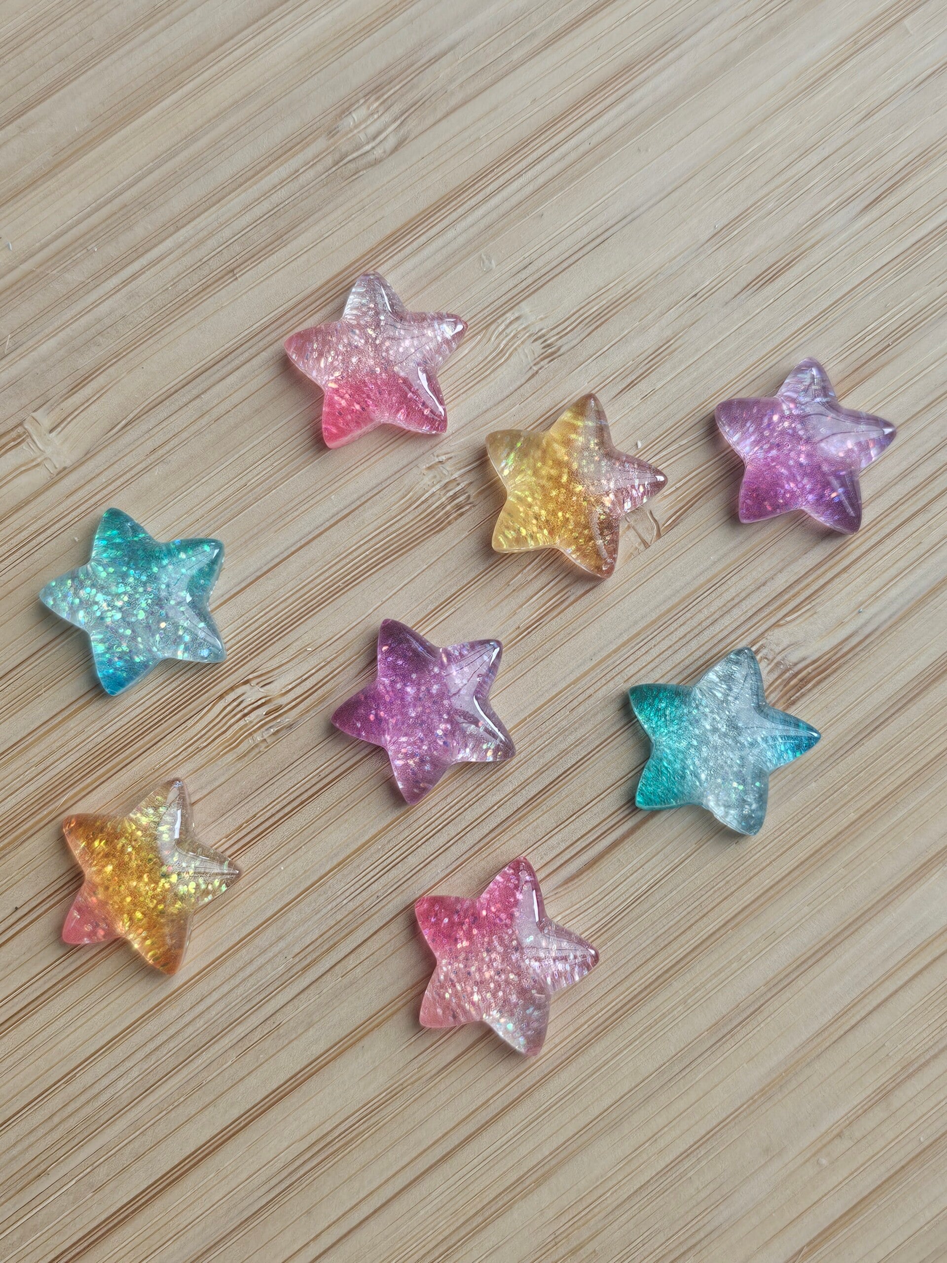 Loose parts, epoxy ombre sterren