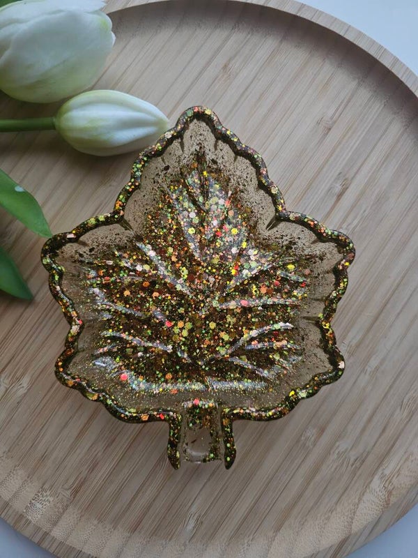 Epoxy herfstbakje, meerkleurig goud