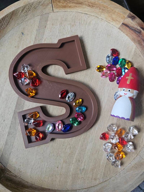 Vulvorm, chocoladeletter s