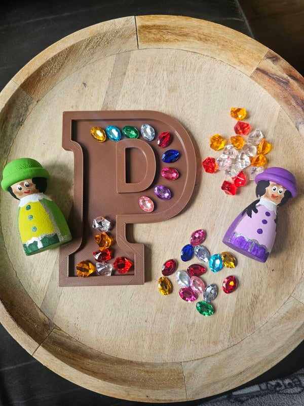 Vulvorm, chocoladeletter p