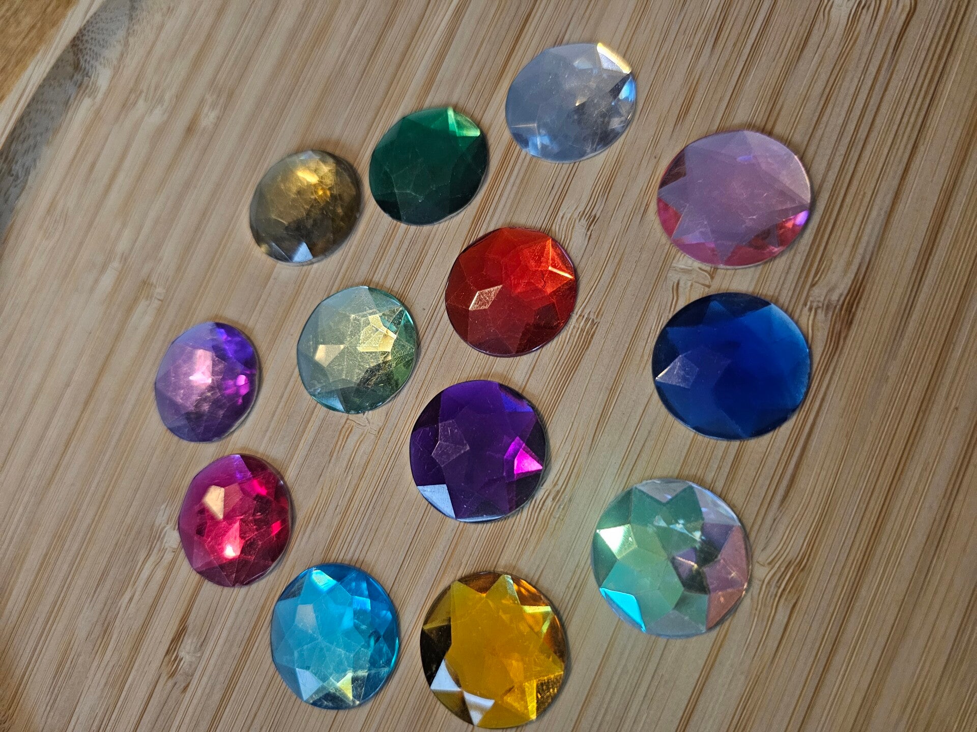 Glinster diamanten, regenboog (groot)