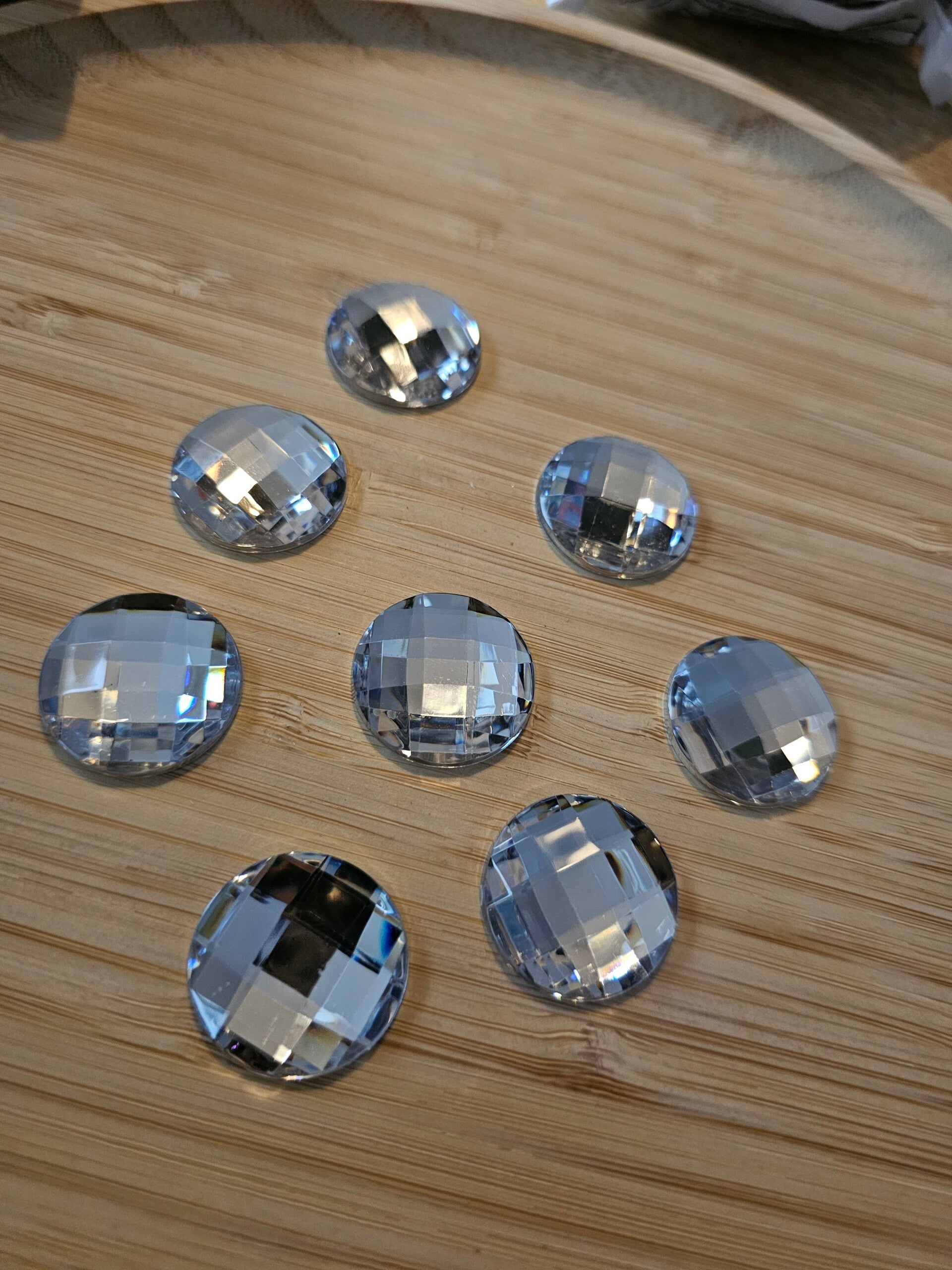 Glinster diamanten, zilver (groot)