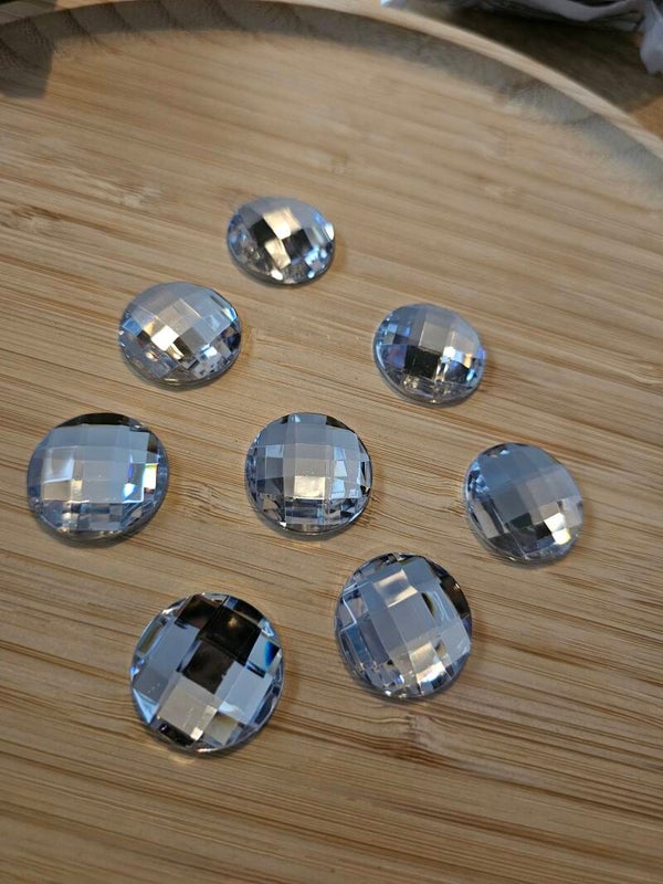 Glinster diamanten, zilver (groot)