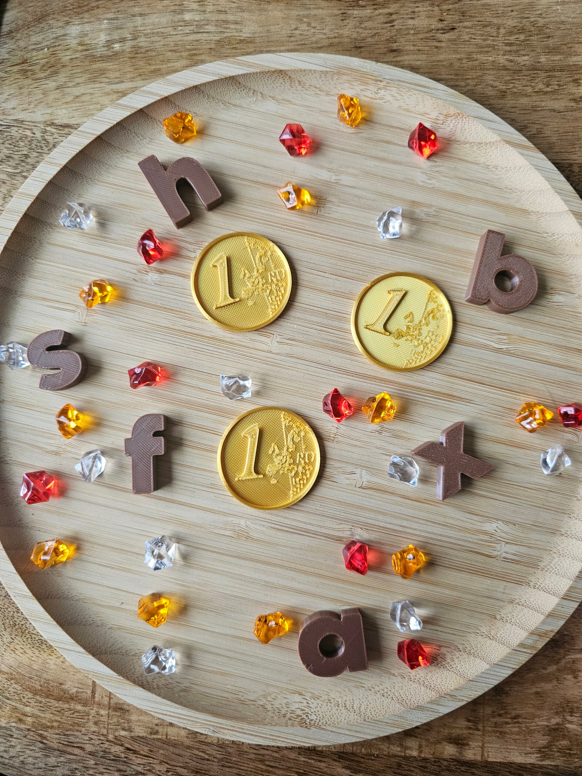 Chocolade speelmunten, goud