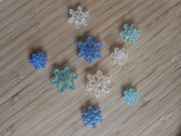 Epoxy, glittersneeuwvlokken set