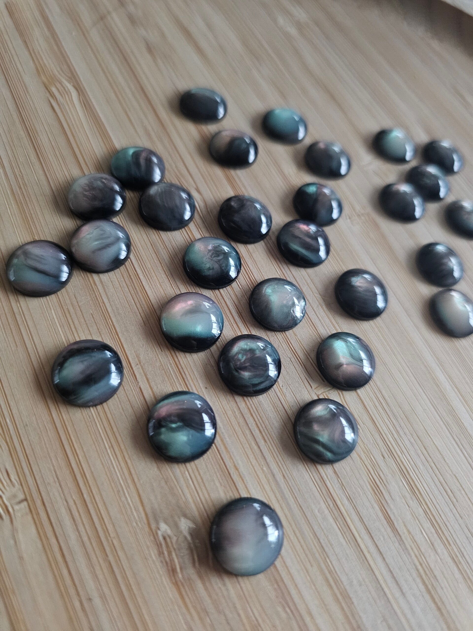 Loose parts, halve cirkels schelpenglans zwart