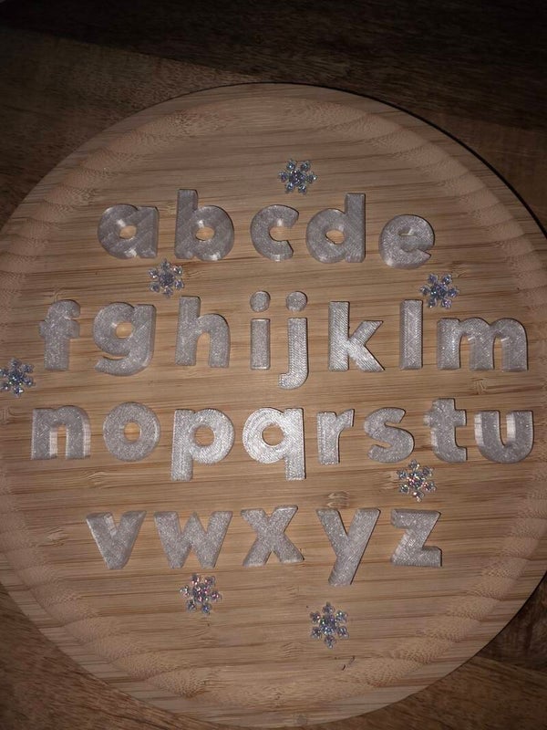 Letterset, thema ijs- winter