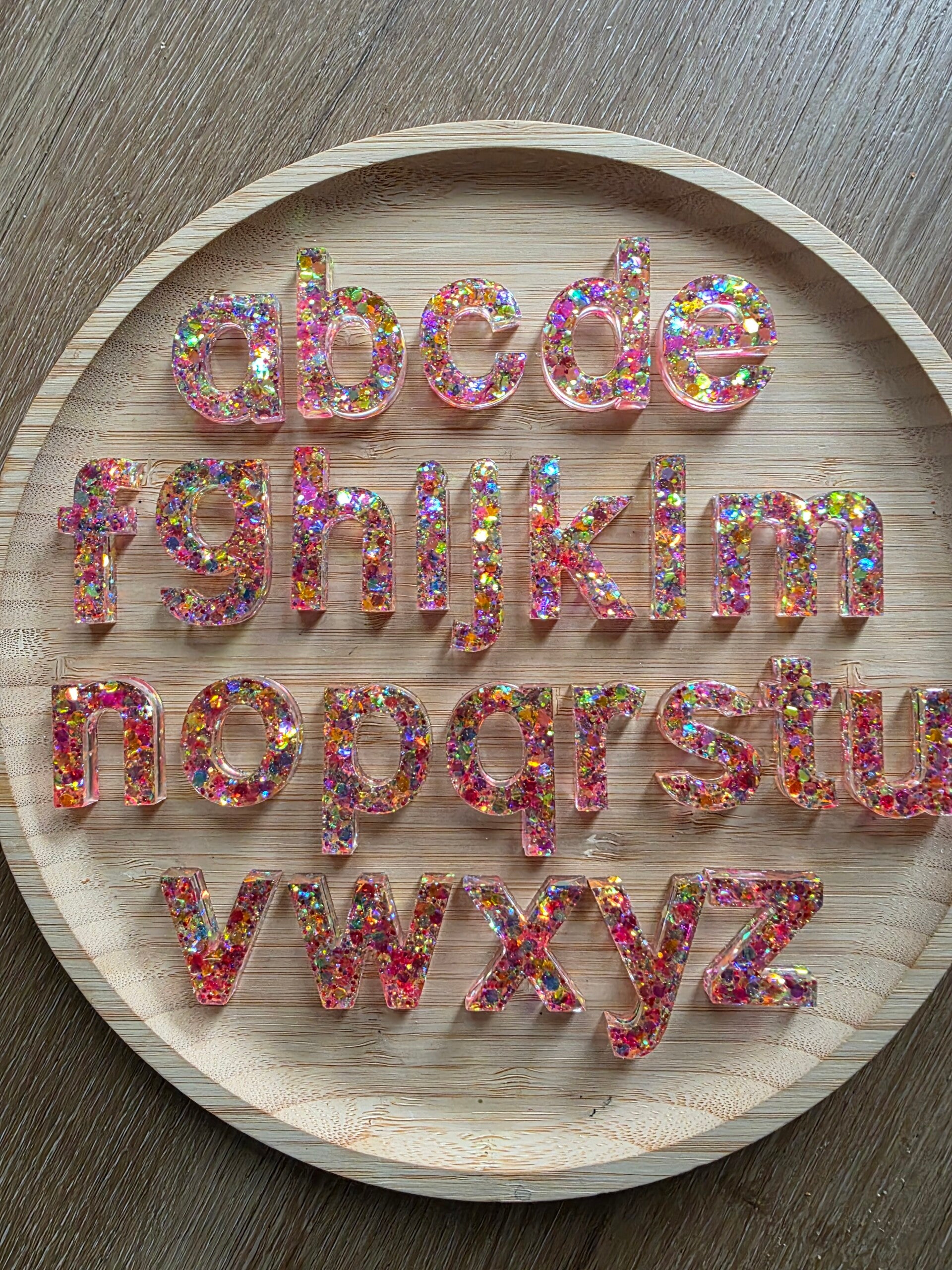 Letterset, regenboog confetti