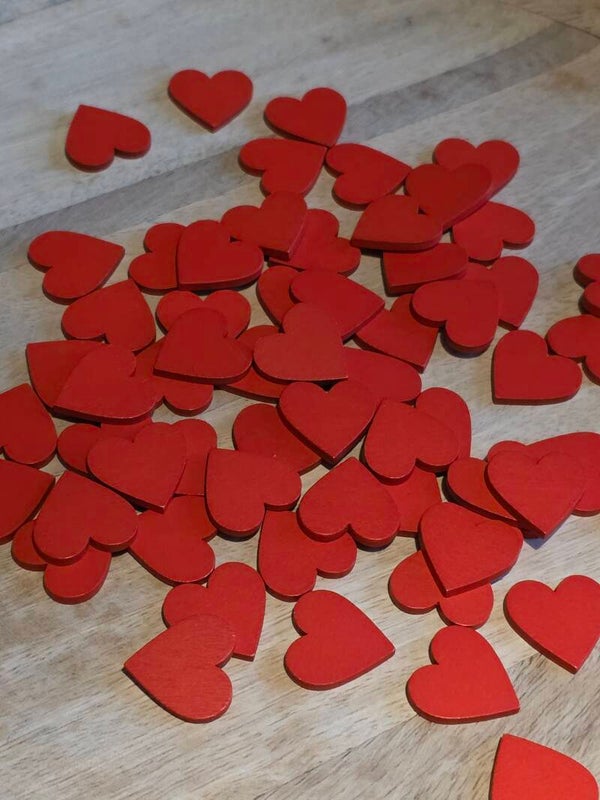 Houten hartjes