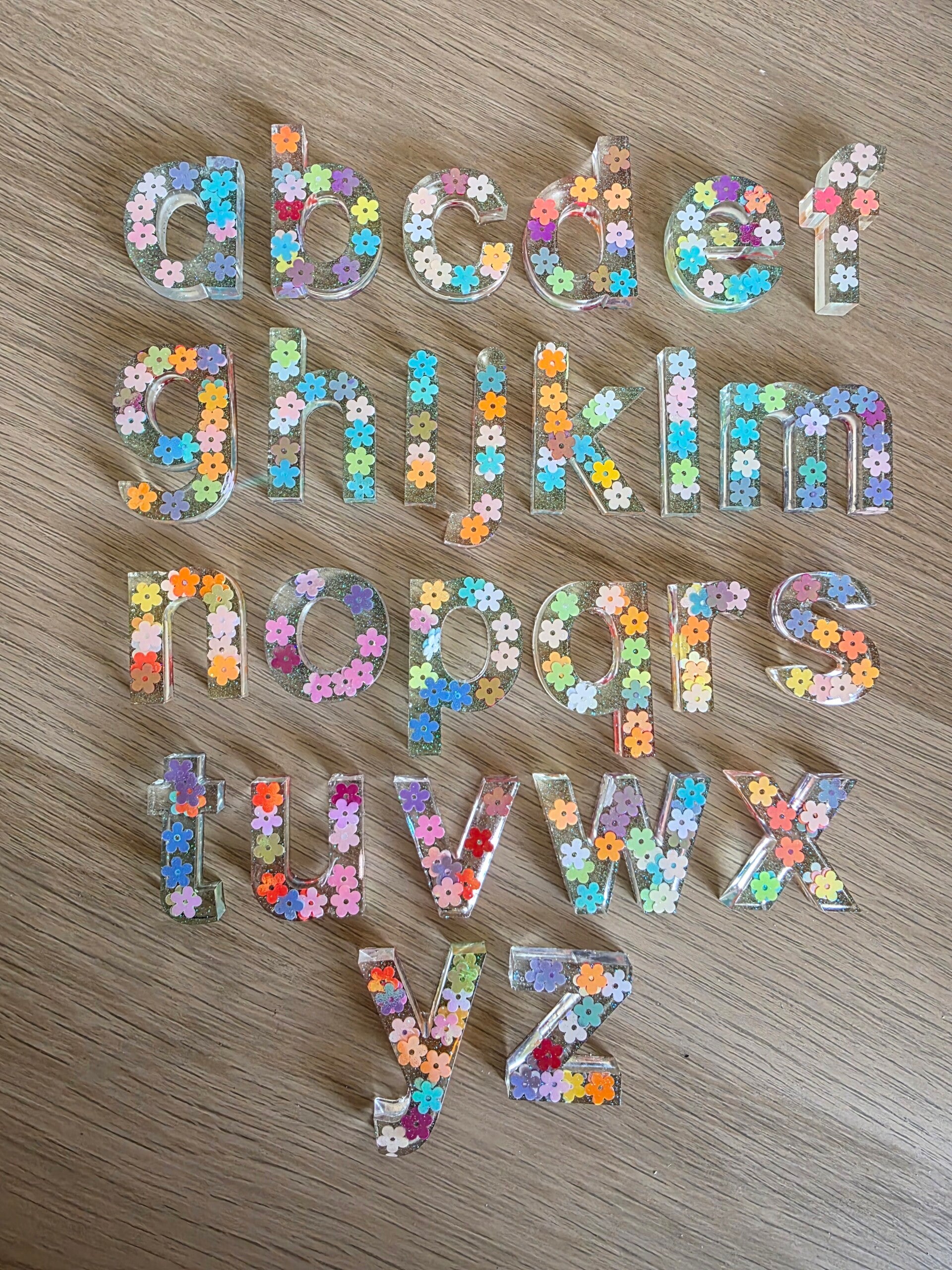 Epoxy, letterset lente bloemen