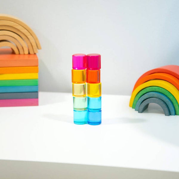Tickit acrylblokken cilinders, 10 stuks
