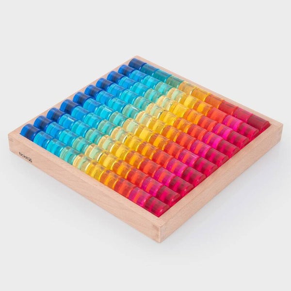 Tickit acrylblokken cillinder, 100 stuks